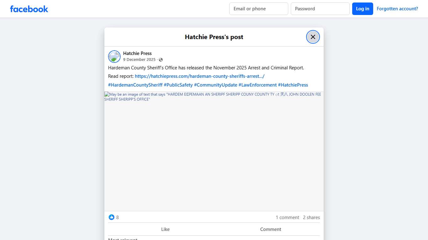 Hatchie Press - Hardeman County Sheriff’s Office has... Facebook