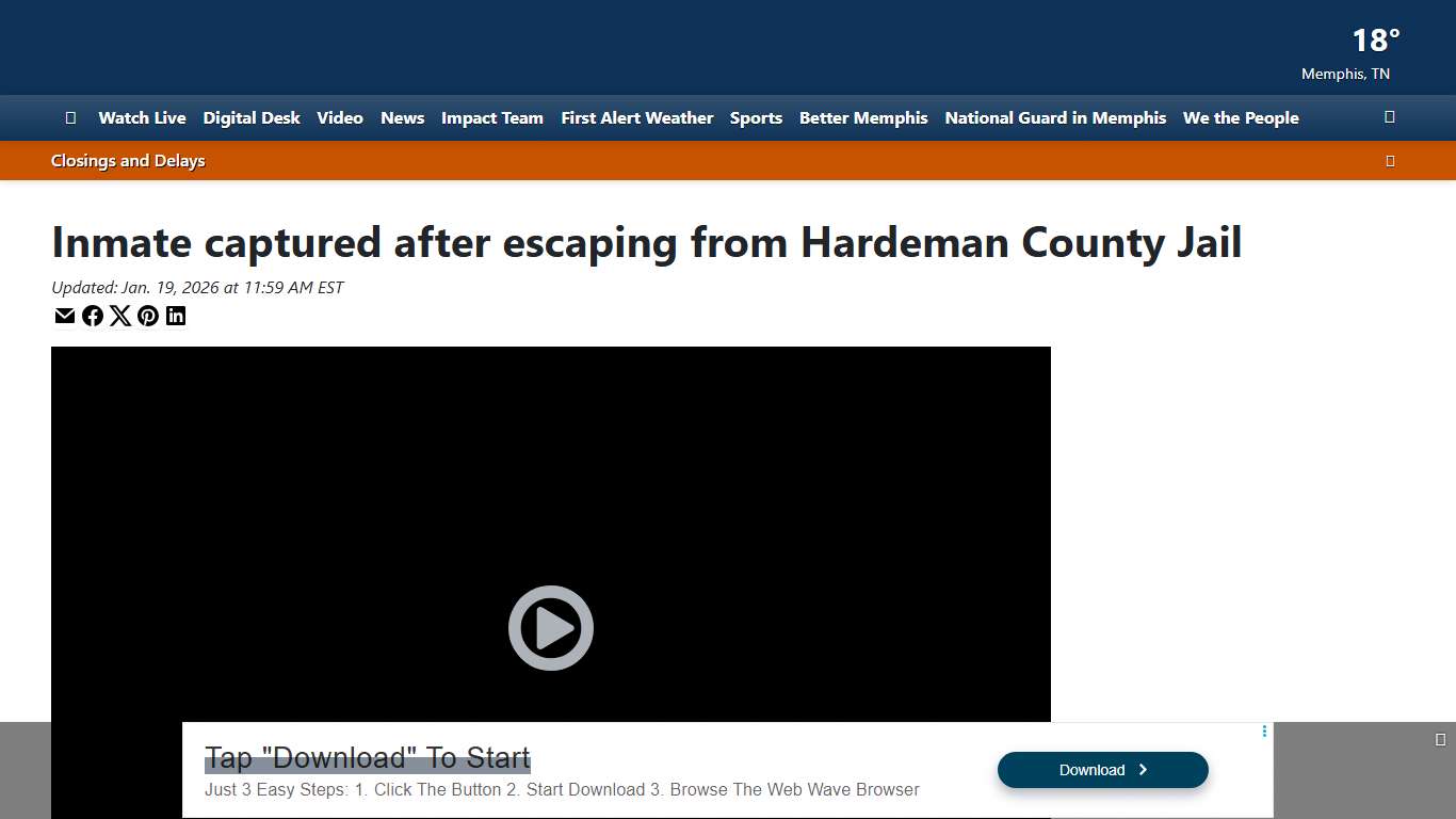 Inmate captured after escaping from Hardeman County Jail
