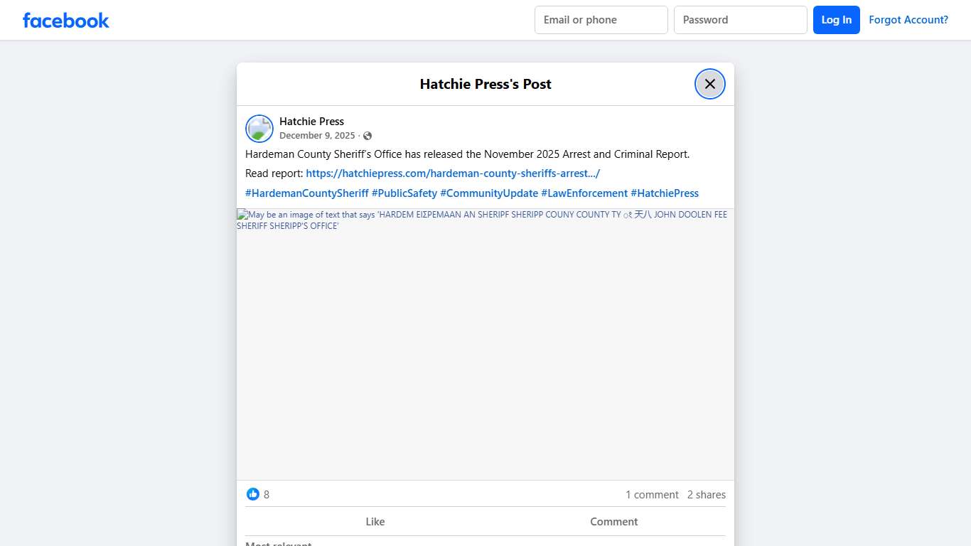 Hatchie Press - Hardeman County Sheriff’s Office has... Facebook